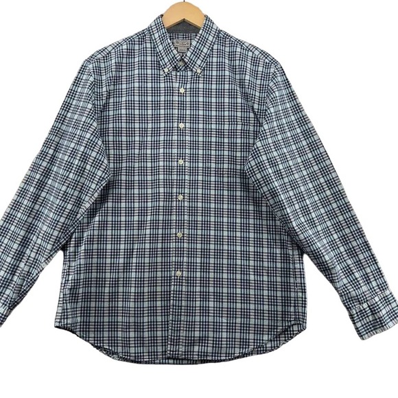 J.Crew Men Plaid Secret Wash Cotton Long Sleeve Casual Shirt Size M - Picture 2 of 6
